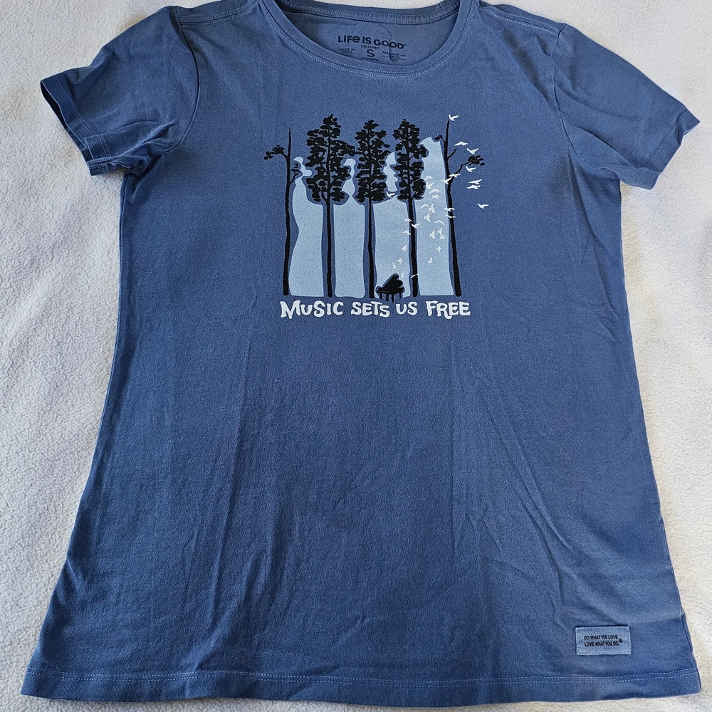 Life Is Good Blue Short Sleeve Tee